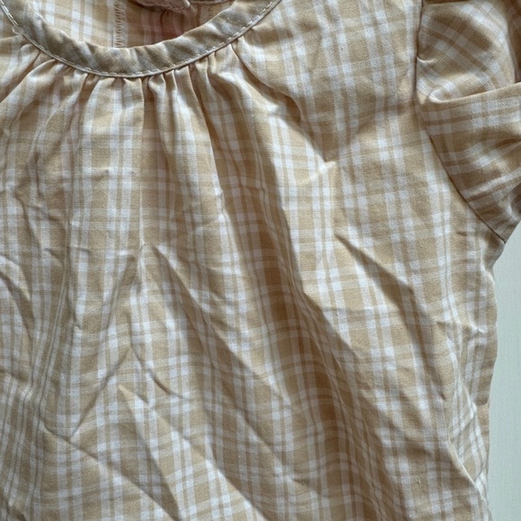 Good Lad 12M Brown & White Plaid Short Sleeve Blouse - Picture 4 of 4
